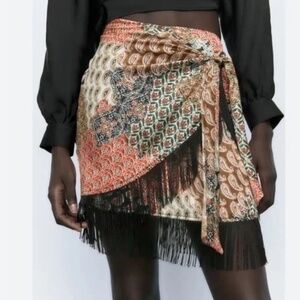 Fringe Mini Skirt